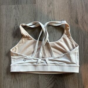 Lululemon white energy sports bra size 6
